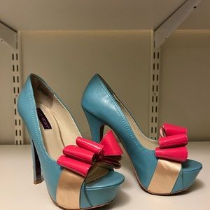 Pippa Blue and Pink Mojo Moxy Heels